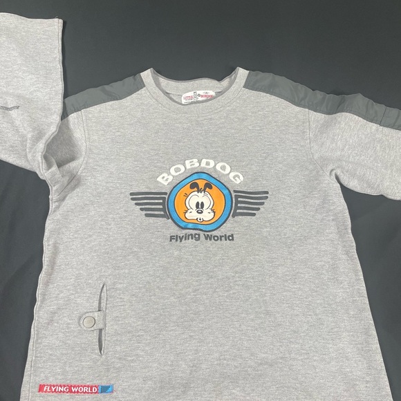 Little Bobdog Boys Gray Embroidered Patched Sweatshirt Size 14 - Picture 1 of 9